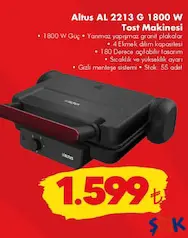 ALTUS AL 2213 G 1800 W TOST MAKİNESİ